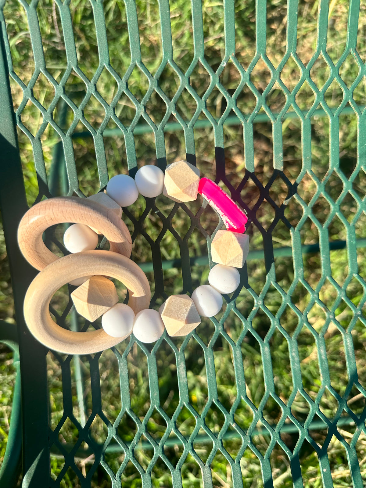 Bright Pink Aztec Cactus Rattle