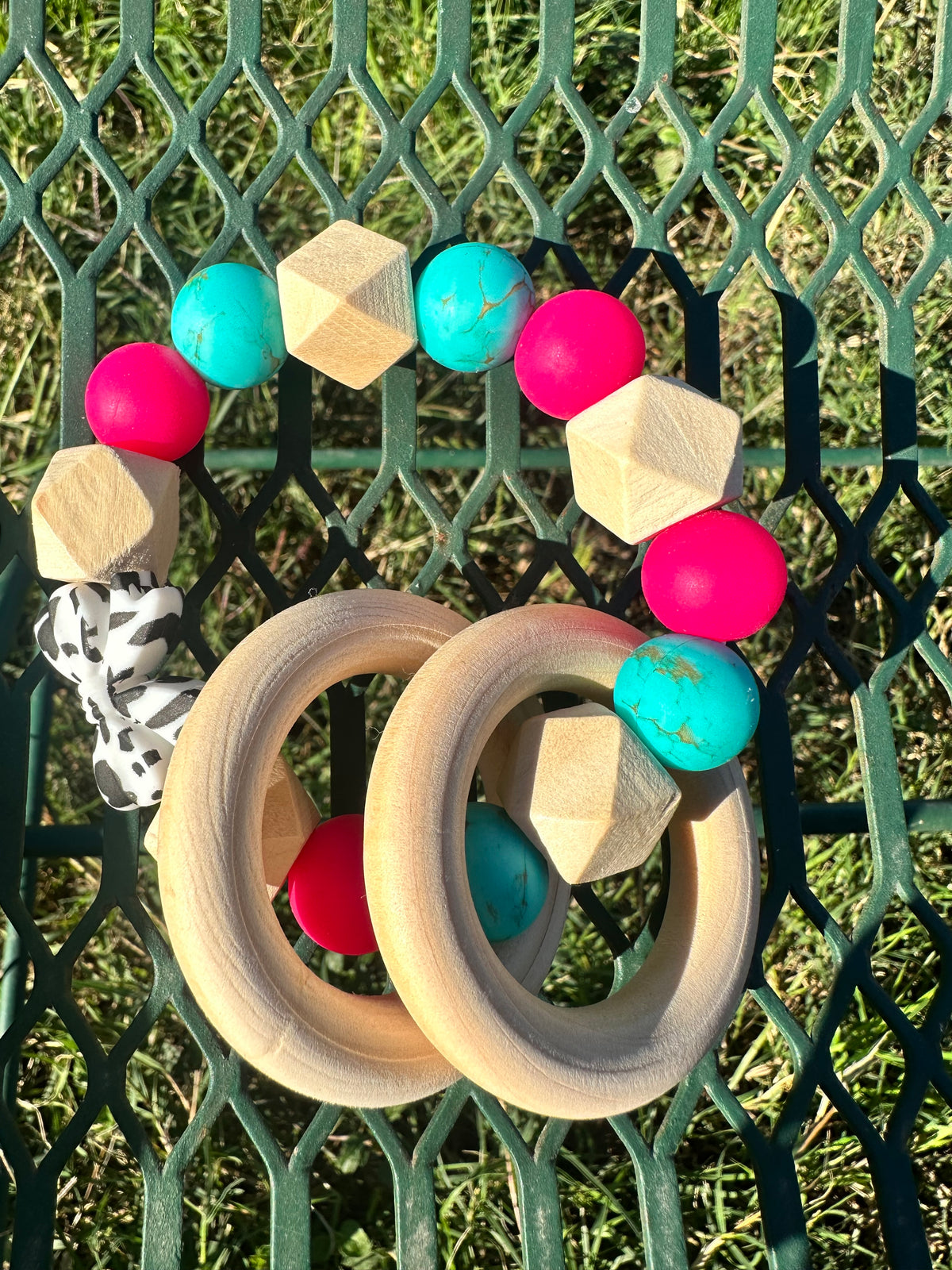 Cow Print Bow Rattle