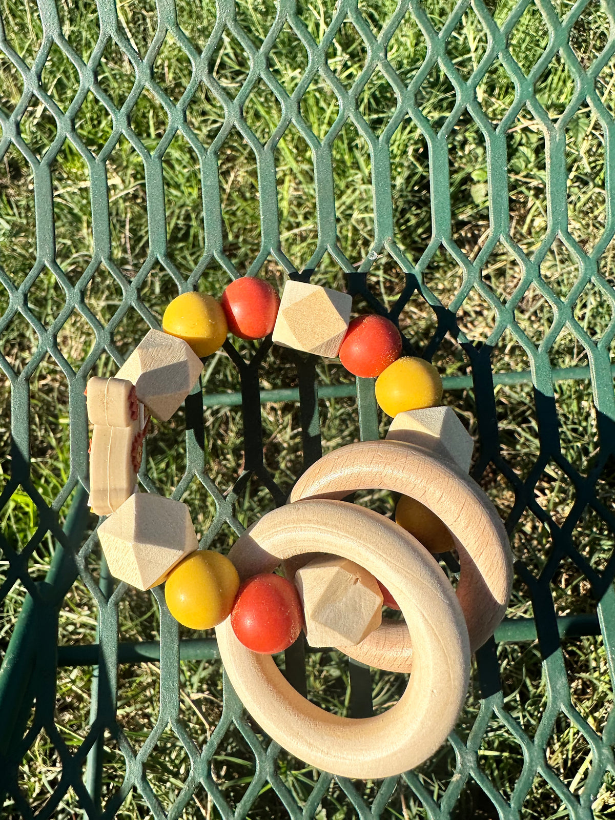 Rust & Mustard Cow Head Rattle