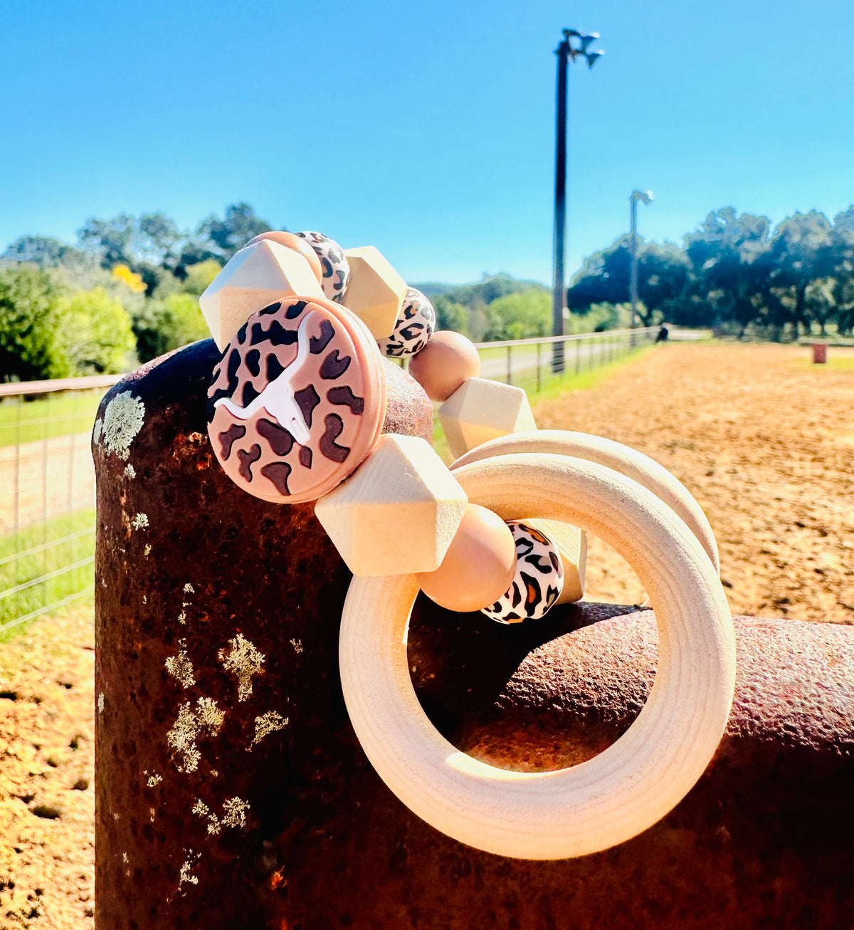 Leopard Longhorn Rattle
